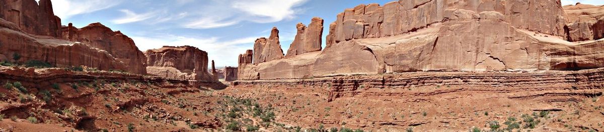 Scenic view of rock formations