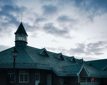 Low angle view of old building against sky