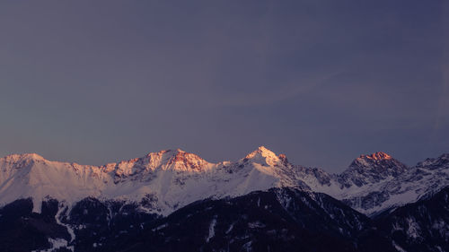 View of snowcapped mountain against sky