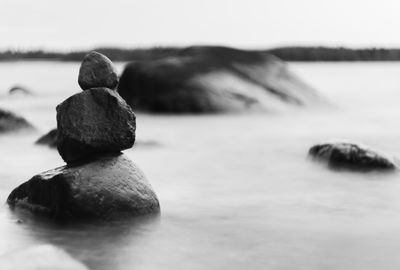 Rocks in sea