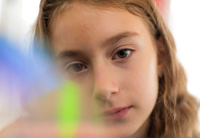 Close-up portrait of girl