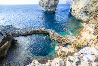 High angle view of beach 