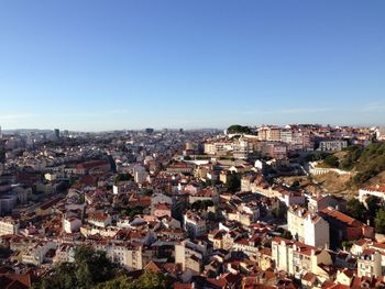 High angle shot of cityscape