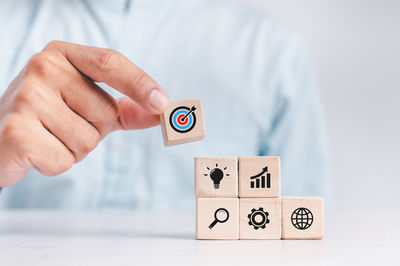 Close-up of hand holding toy