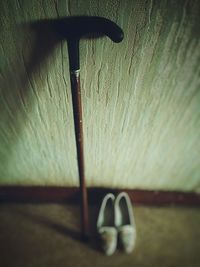 Close-up of shoes on floor