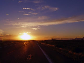 Country road at sunset