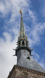 Low angle view of tower against sky