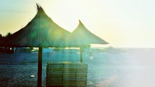 Sunshades on beach