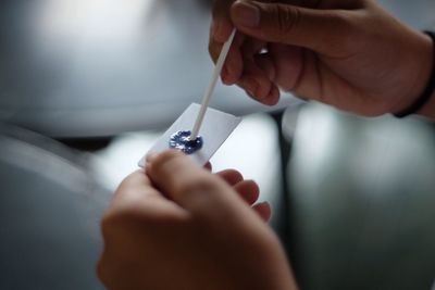 Close-up of woman working