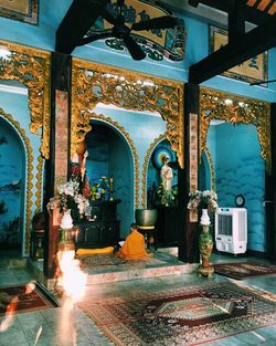 View of cross in temple