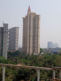 Modern buildings against clear sky