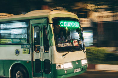 Close-up of bus