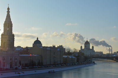 View of church at sunset