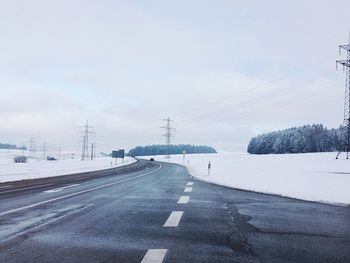 Road passing through a forest