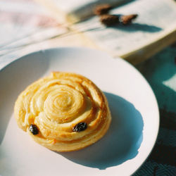 Close-up of cake in plate