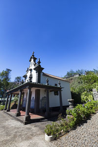 House against clear blue sky