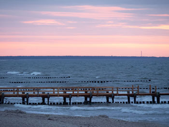 Sundown at the beach of zingst