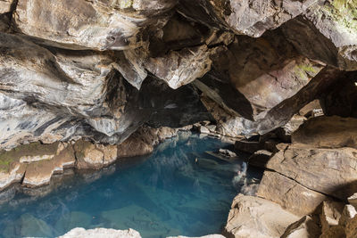 Aerial view of cave