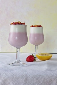 Close-up of drink on table