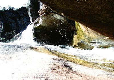 River flowing through rocks