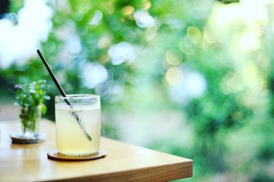 Close-up of drink on table