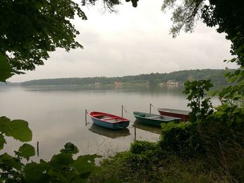 Boats in lake