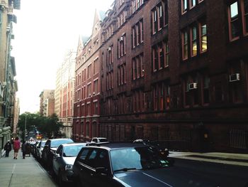 City street with buildings in background