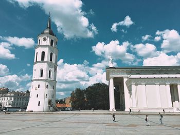 View of historical building against cloudy sky