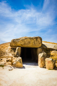 View of stone structure against sky