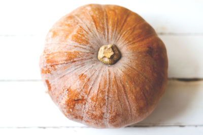 Close-up of pumpkin on table