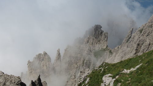 Panoramic view of mountains against sky