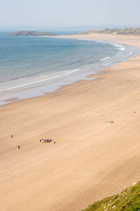 High angle view of beach against sky