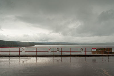 Scenic view of swimming pool against sky