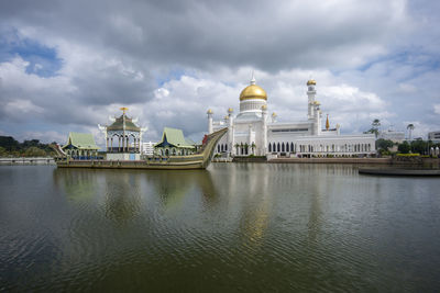 View of building against cloudy sky