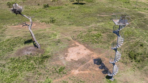 High angle view of water