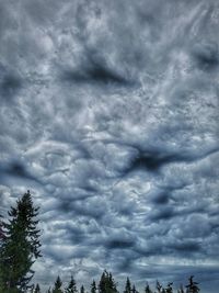 Low angle view of storm clouds in sky