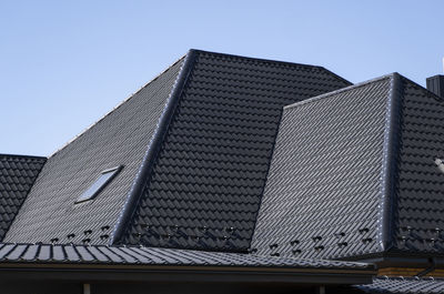 Low angle view of modern building against sky