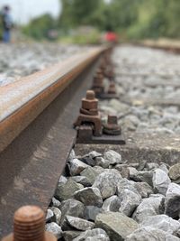 Surface level of railroad track