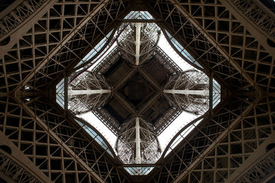 Low angle view of eiffel tower