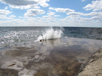 Scenic view of sea against sky