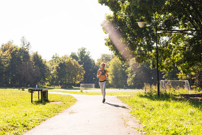 Woman in park