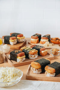 Close-up of food on table