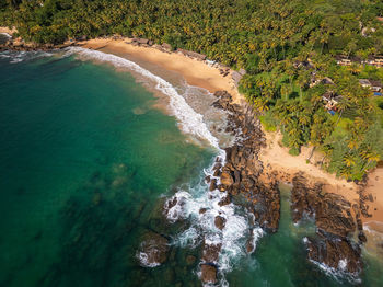 High angle view of beach