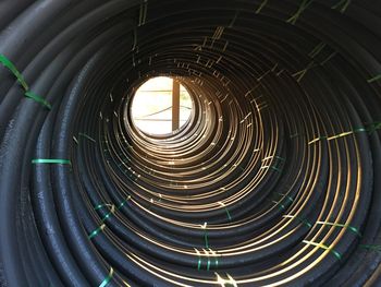 Close-up of spiral staircase