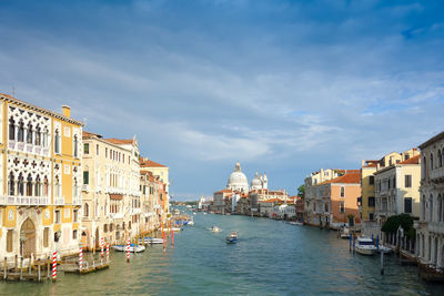 View of canal passing through city