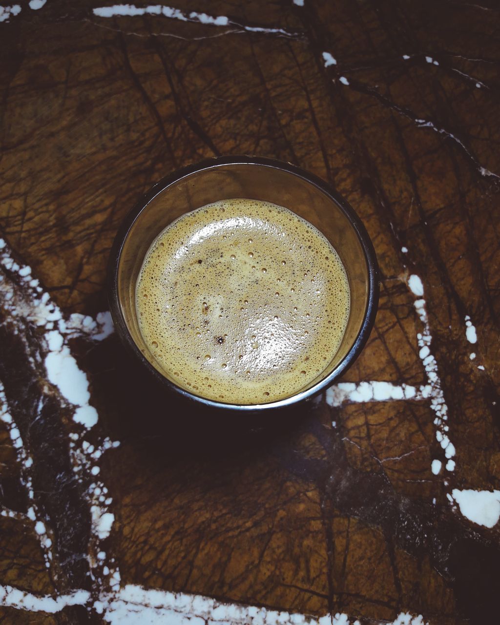 food and drink, drink, table, refreshment, wood, still life, high angle view, food, freshness, no people, coffee, indoors, frothy drink, directly above, cup, mug, hot drink