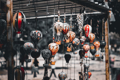 Close-up of toys for sale in market