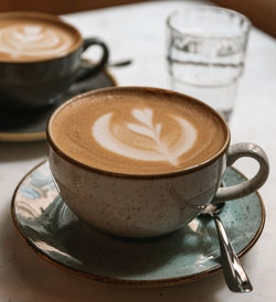 Close-up of coffee on table