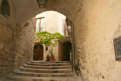 Narrow alley amidst buildings