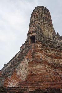 Low angle view of old building against sky
